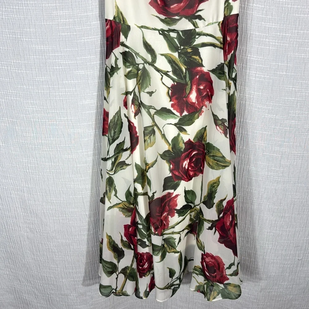 Betsey Johnson Off-Shoulder rose Floral Midi Dress – Size 2 – Gorgeous! - Picture 6 of 12